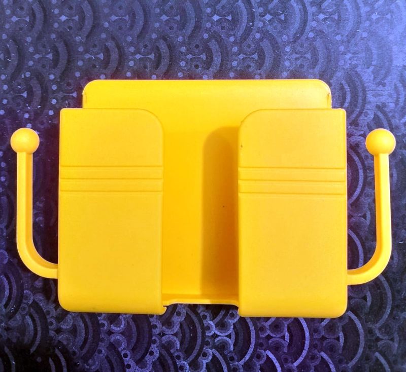 Wall-Mounted Mobile Holder with Dual Hooks – Strong Adhesive & Space Saving