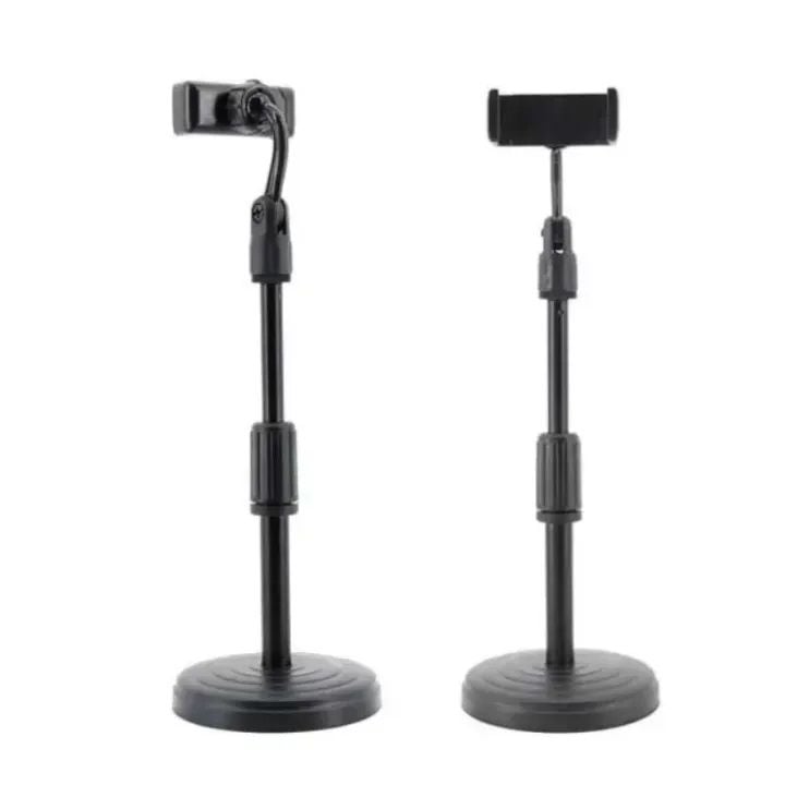 Adjustable 9.5 inches to 13 inches Table Mobile Phone Stand – 360° Rotatable & Extendable Desk Holder (Black)