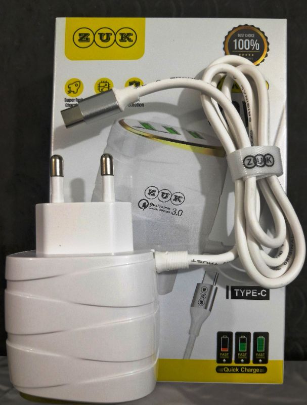 30W Fast Charger – 4-in-1 Multi-Port Wall Adapter with Type-C Cable