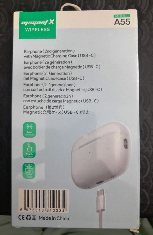 Magnet X A55 Pro2 Wireless Earbuds – Bluetooth 5.3 ANC TWS