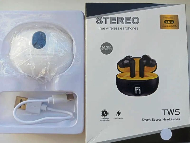 Stylish Stereo TWS Bluetooth Earbuds – ENC Noise Cancellation & 34H Playtime