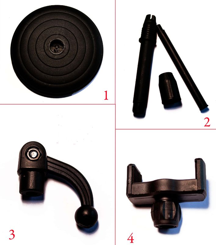 Adjustable 9.5 inches to 13 inches Table Mobile Phone Stand – 360° Rotatable & Extendable Desk Holder (Black)