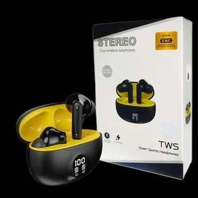 Stylish Stereo TWS Bluetooth Earbuds – ENC Noise Cancellation & 34H Playtime