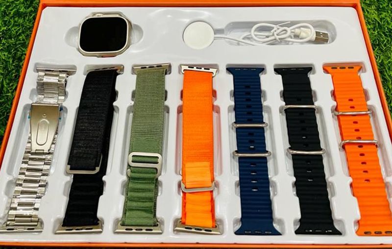 Ultra 2 Smart Watch 7-in-1 Combo with Colorful Straps (Including One Metal)
