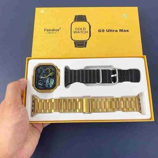 G9 Ultra Pro Smart Watch Golden Edition – Bluetooth Calling & NFC