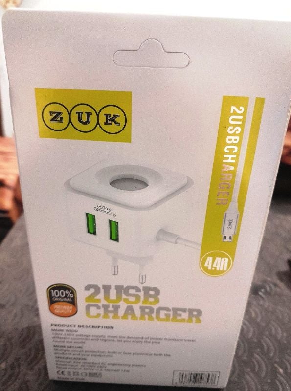 Universal 4.4A Multi-Port Mobile Charger – 3-in-1 Fast Charging Adapter