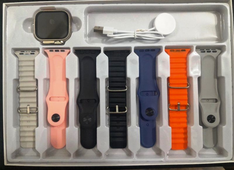 Ultra 2 Smart Watch 7-in-1 Combo with Colorful Straps