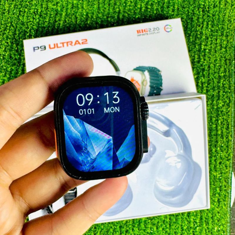 P9 Ultra 2 Smartwatch & Wireless Headphones Combo | Bluetooth Calling, Fitness Tracking & 7 Straps