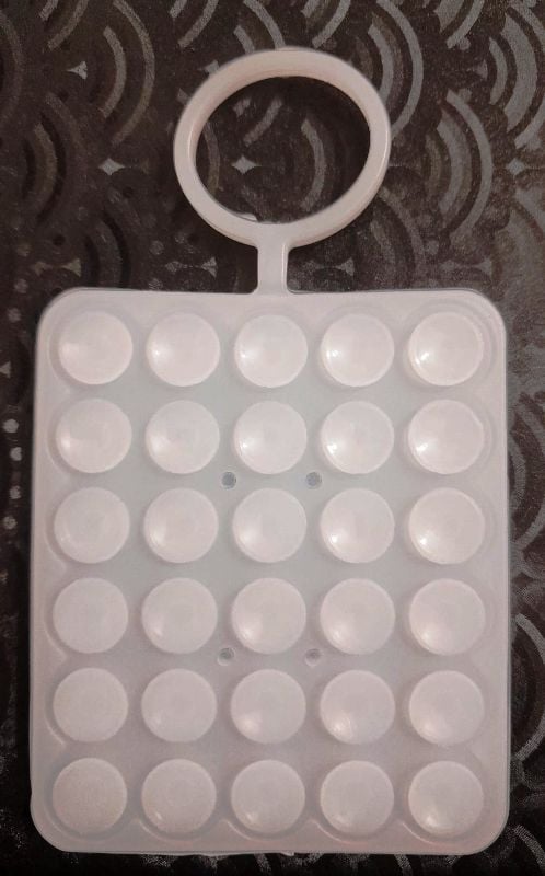 Double-Sided Silicone Suction Phone Holder with Hook (7x8cm)