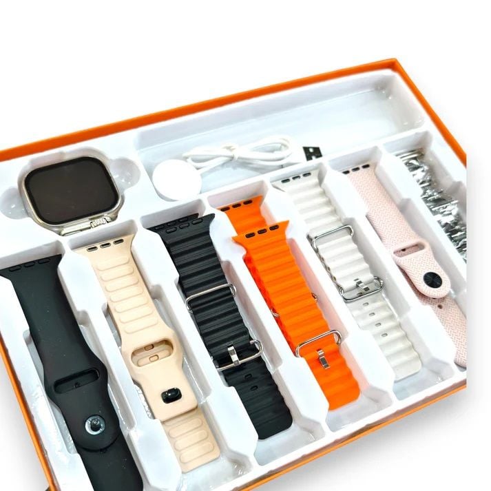 Ultra 2 Smart Watch 7-in-1 Combo with Colorful Straps (Including One Metal)