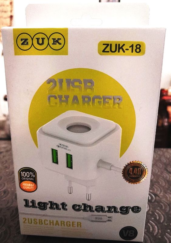 Universal 4.4A Multi-Port Mobile Charger – 3-in-1 Fast Charging Adapter