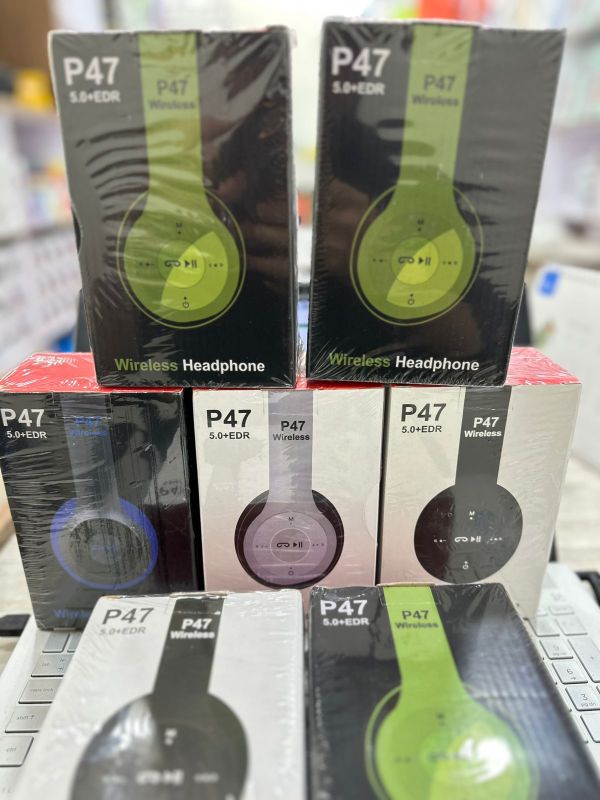 P47 Wireless Bluetooth Headphones – Deep Bass & Foldable Design