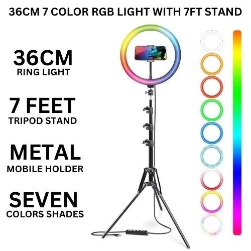RGB Ring Light 36cm with 7ft Tripod Stand
