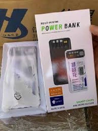 Transparent 10000mAh Power Bank with Built-in 4 Cables – PD 20W + QC 22.5W Fast Charging