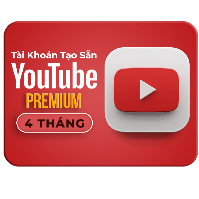 Tài khoản Youtube Premium 4 tháng Full BH