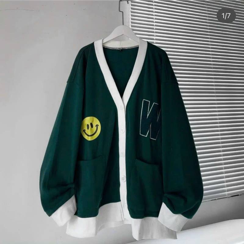 [FJ2597] Khoác nỉ W Cardigan