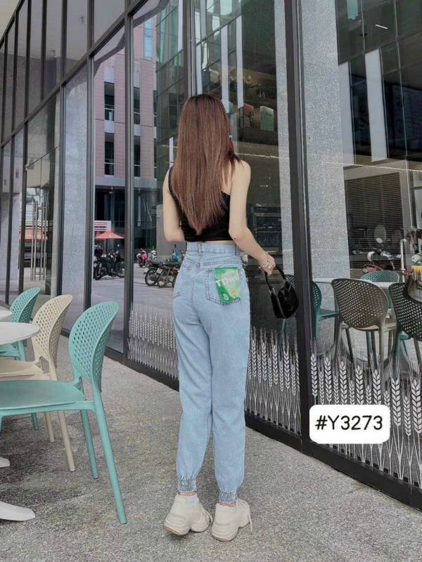 [FJ2653] Baggy jean nữ Cotton lưng cao