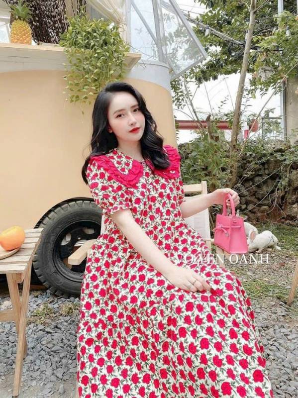 [FJ2668] Đầm von hoa