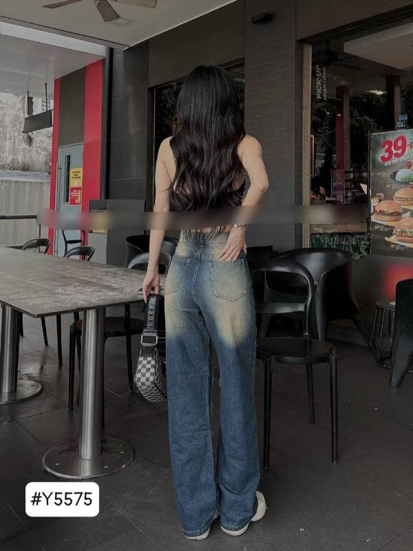 [FJ2646] Baggy jean nữ suông dài lưng cao