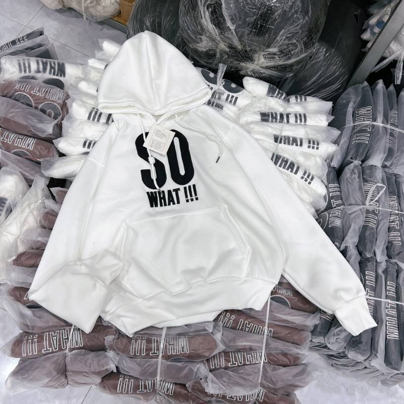 [FJ2867] Hoodie nỉ dệt XK form cồ thêu