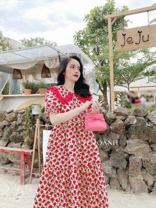 [FJ2668] Đầm von hoa