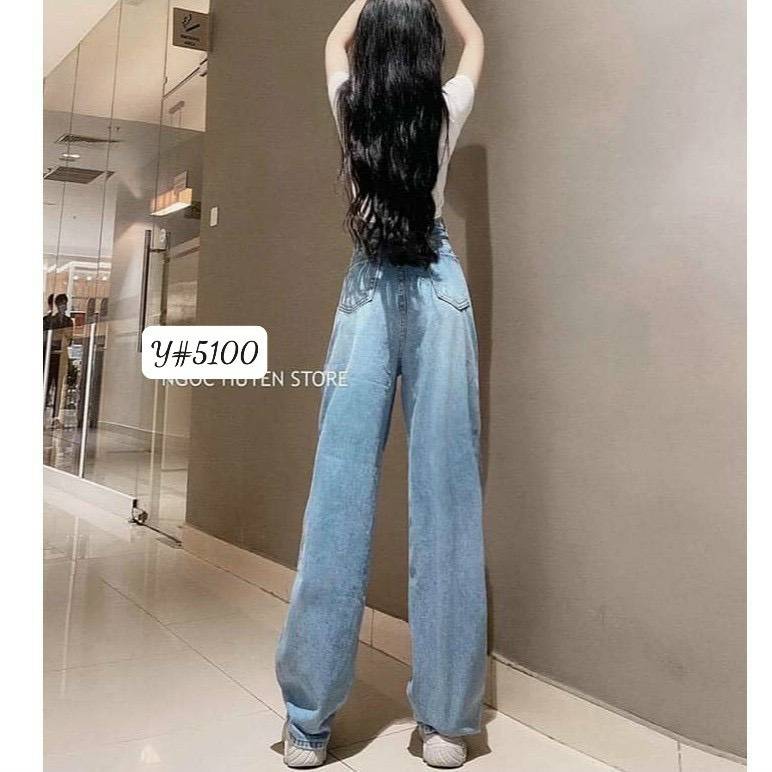 [FJ2642] Baggy jean nữ suông dài lưng cao