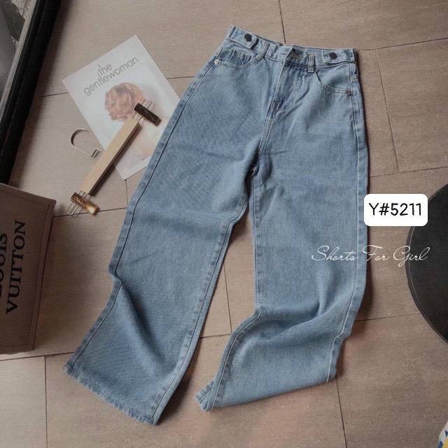 [FJ2638] Baggy jean nữ suông dài lưng cao