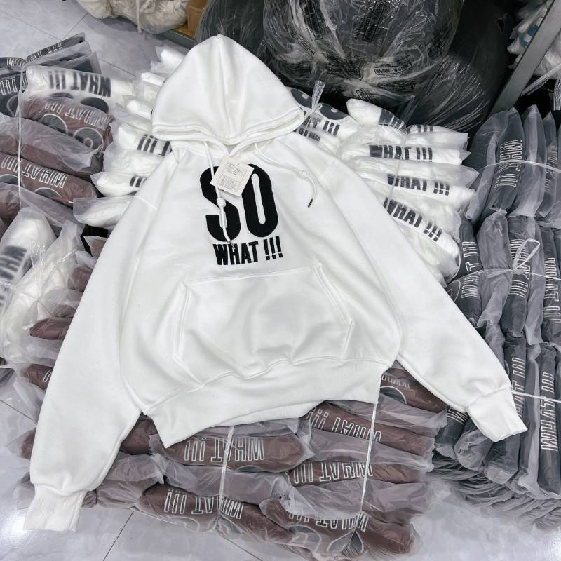 [FJ2867] Hoodie nỉ dệt XK form cồ thêu