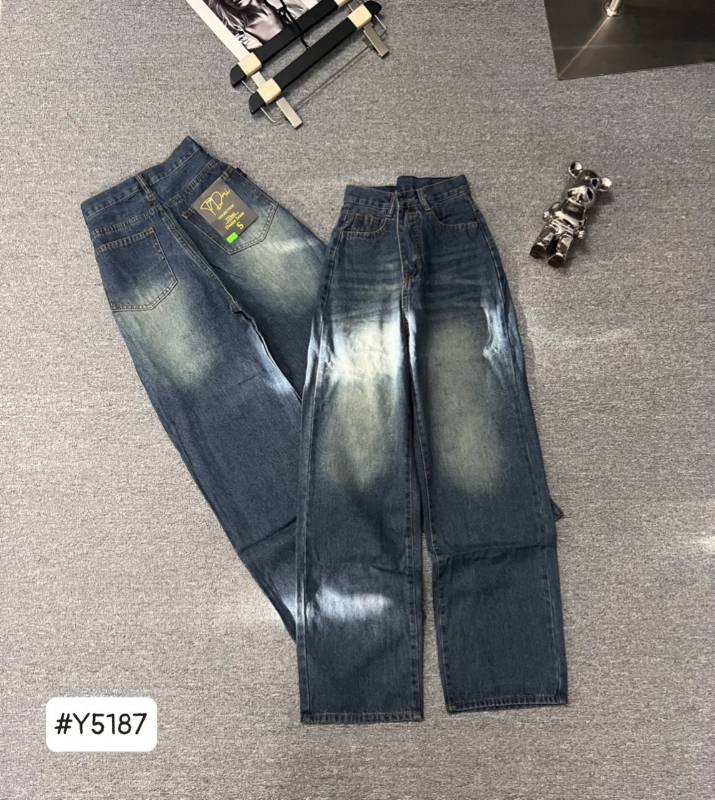 [FJ2645] Baggy jean nữ suông dài lưng cao