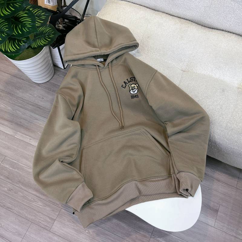 [FJ2826] Hoodie nỉ dệt XK form cồ thêu