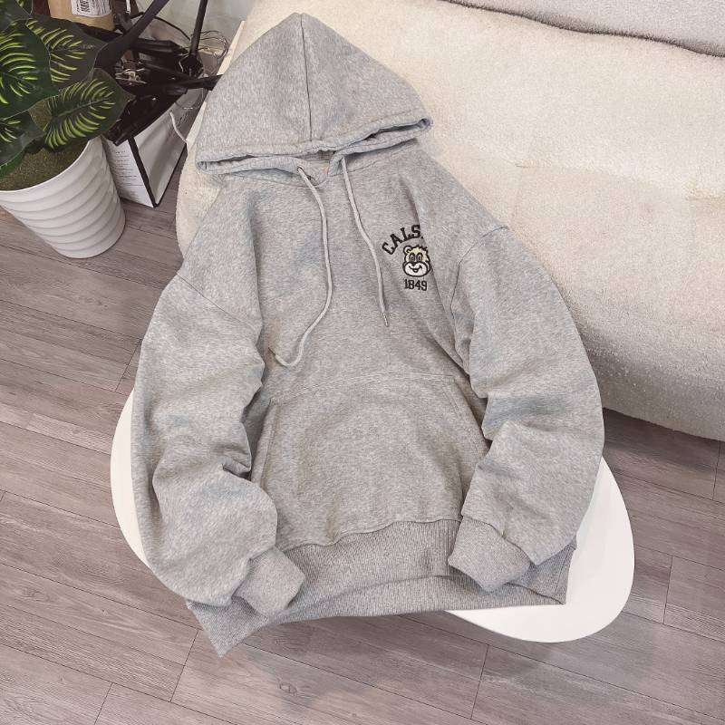 [FJ2826] Hoodie nỉ dệt XK form cồ thêu