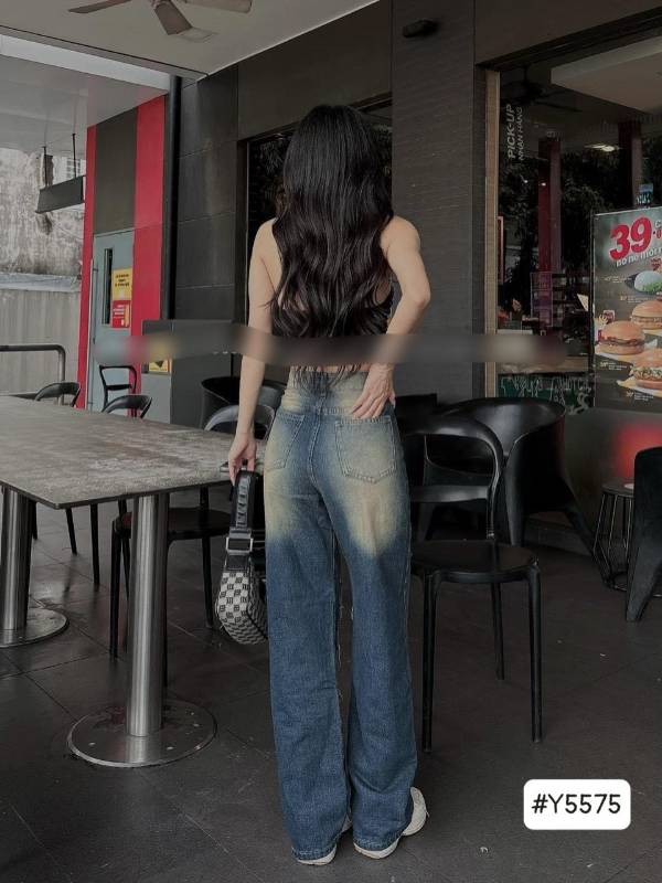 [FJ2646] Baggy jean nữ suông dài lưng cao