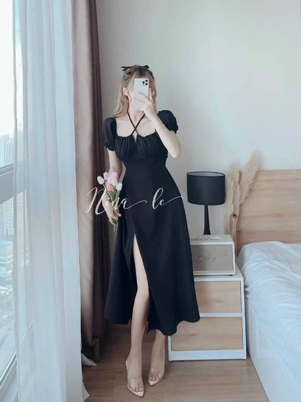 [FJ2678] Đầm von lụa