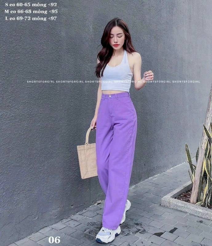 [FJ2727] Baggy kakijean nữ suông dài lưng cao