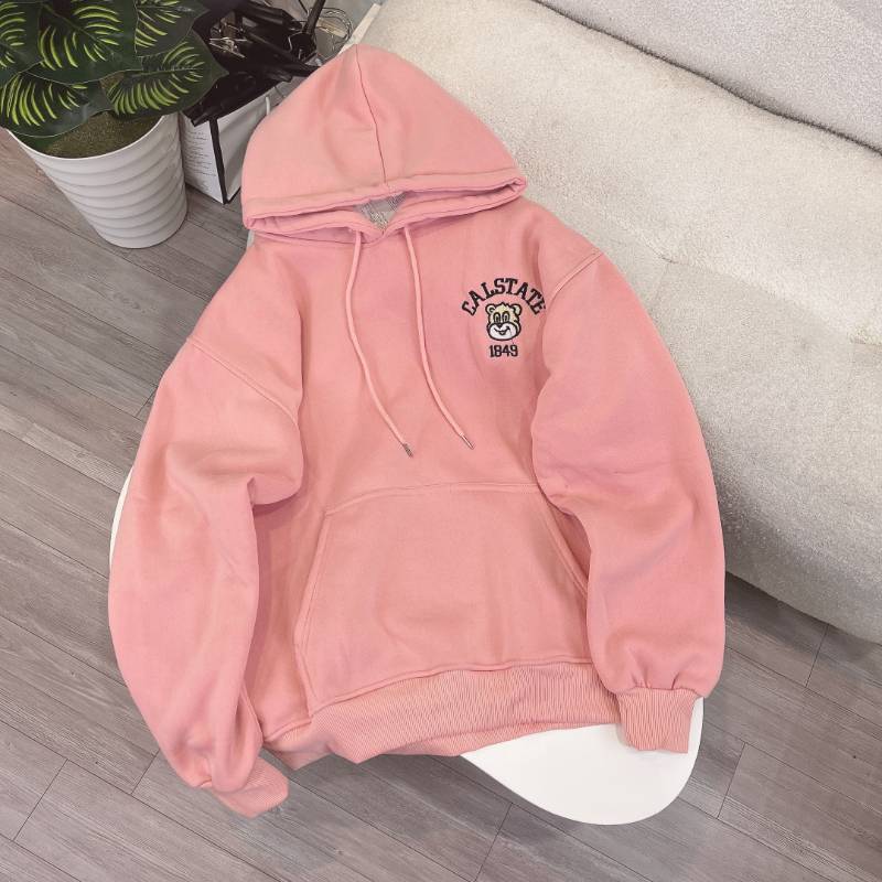 [FJ2826] Hoodie nỉ dệt XK form cồ thêu