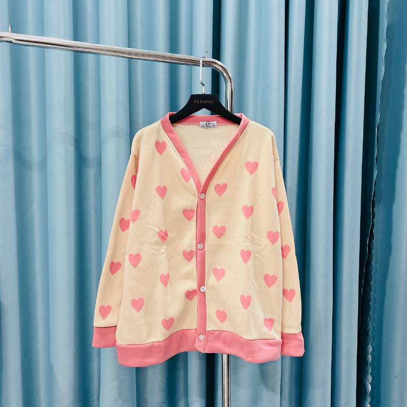 [FJ2589] Khoác nỉ Heart Cardigan