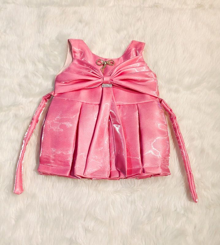 GIRL BABY FROCK (SATIN) Size 0