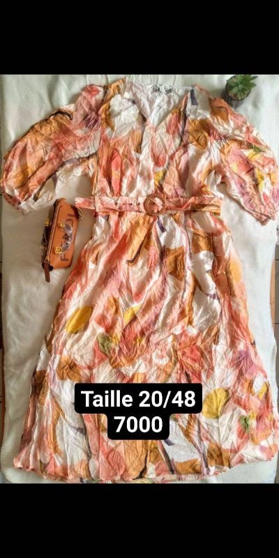 Robe Fleurie lin