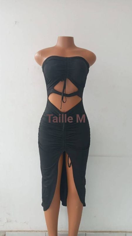 Robe noire moulante bandeau