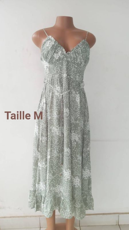 Robe fine bretelle verte claire