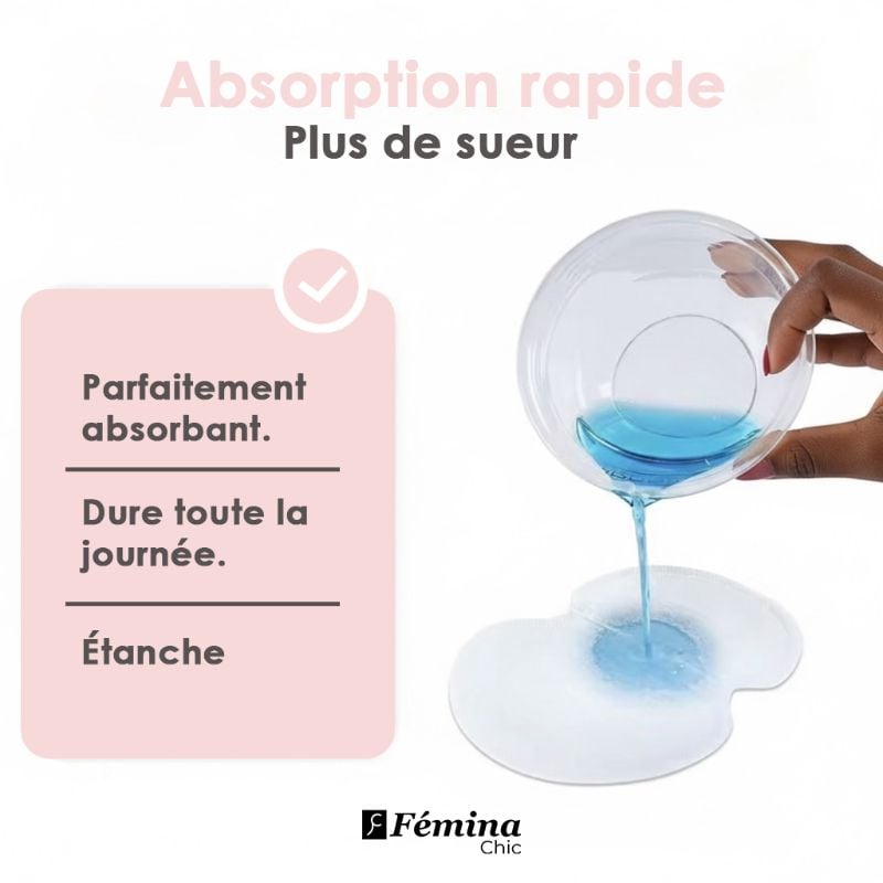 Coussin anti-transpirant jetable pour les aisselles