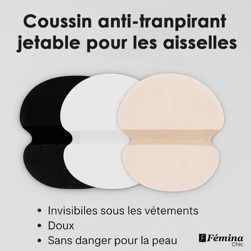 Coussin anti-transpirant jetable pour les aisselles