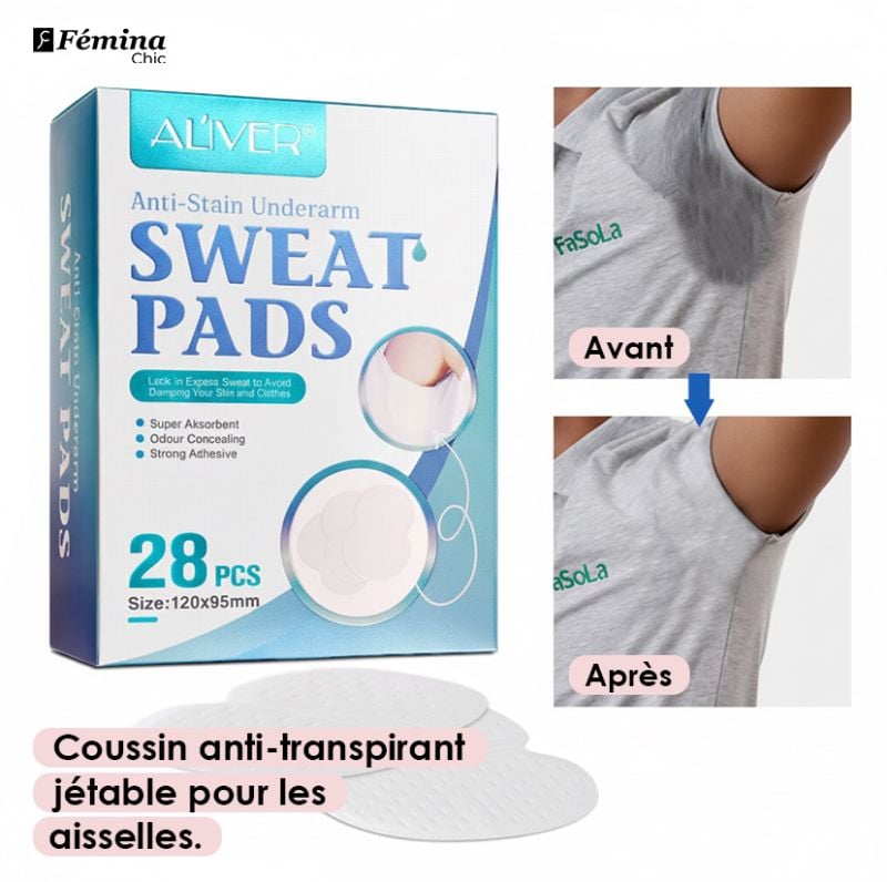 Coussin anti-transpirant jetable pour les aisselles