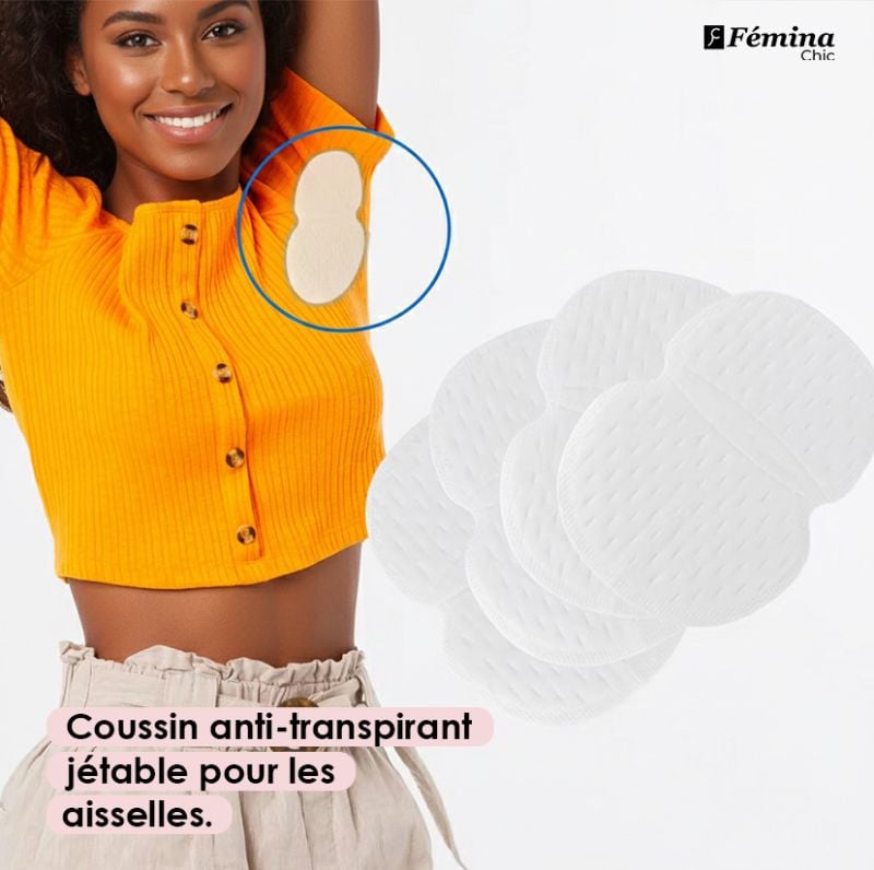 Coussin anti-transpirant jetable pour les aisselles