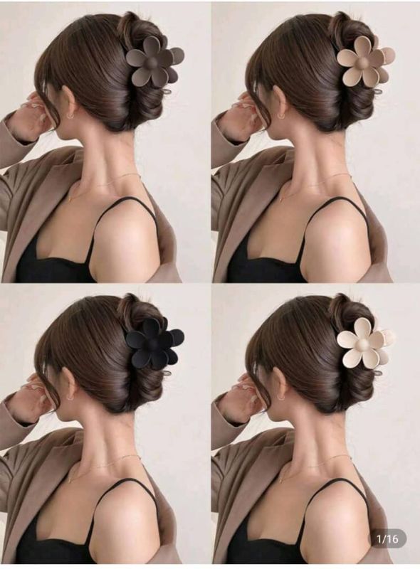 Pince à cheveux fleur mate