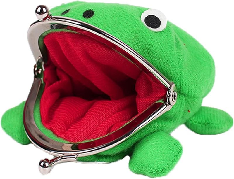 Monedero Mini Ninja Verde de Anime Naruto y Monedero Peluche con Ojos Expresivos