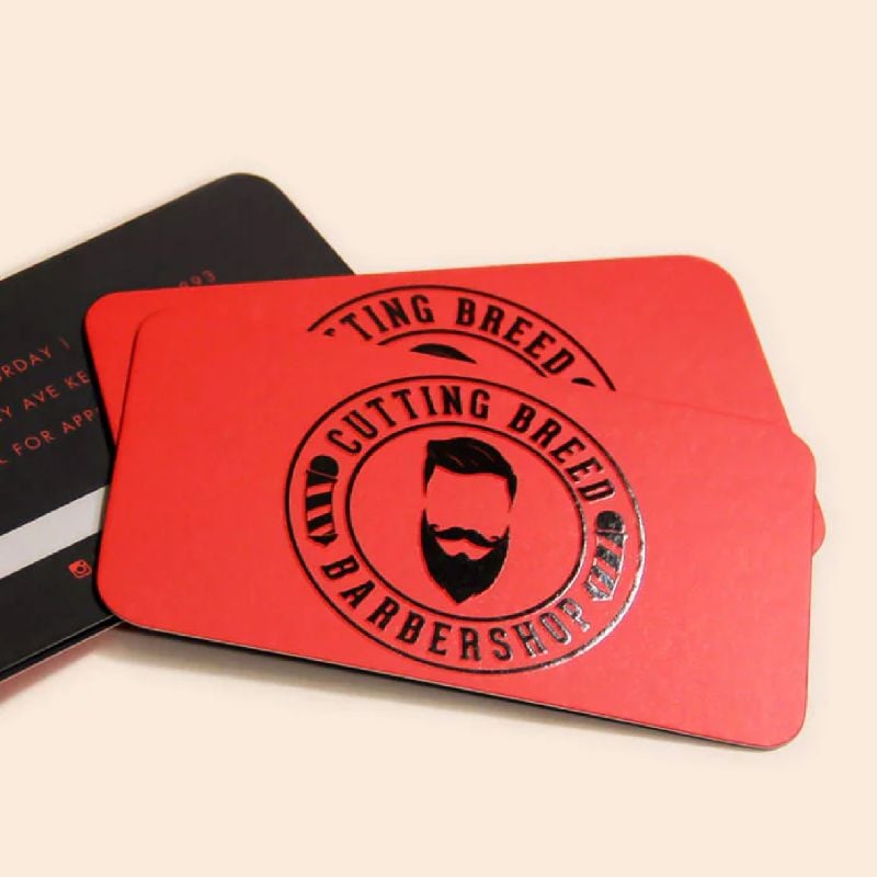 Pasting Business Card (Round Edges) With UV Lemination
