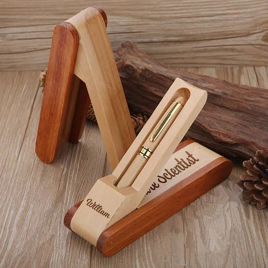 Pencil Box (Wooden) with Premium Pencil