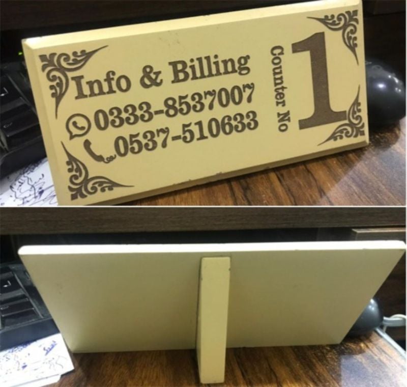 Table Name Plate (Wooden)