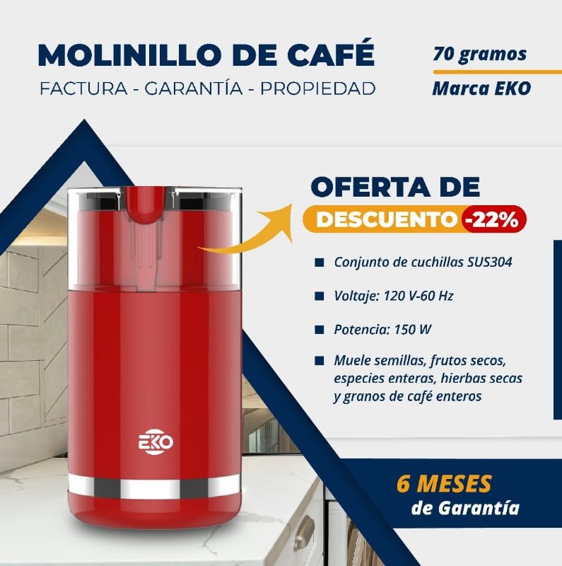 Molinillo de Café y Frutos Secos 70g Marca EKO